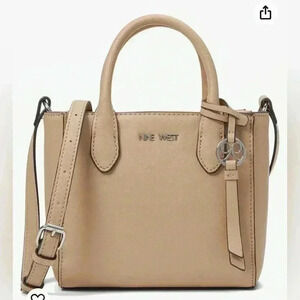 Nine West Maysenn Mini Satchel Crossbody, Barely Nude, NWT